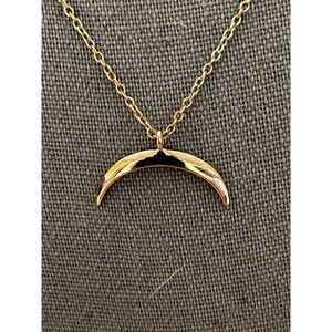Crescent Moon gold necklace NWT